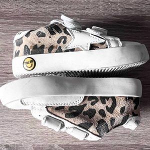 OMJ.BB Leopard Print Classic Star Velcro Kid Sneaker Size 5
